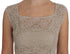 Dolce & Gabbana Beige Ricamo Cutout Cotton Sheath Dress